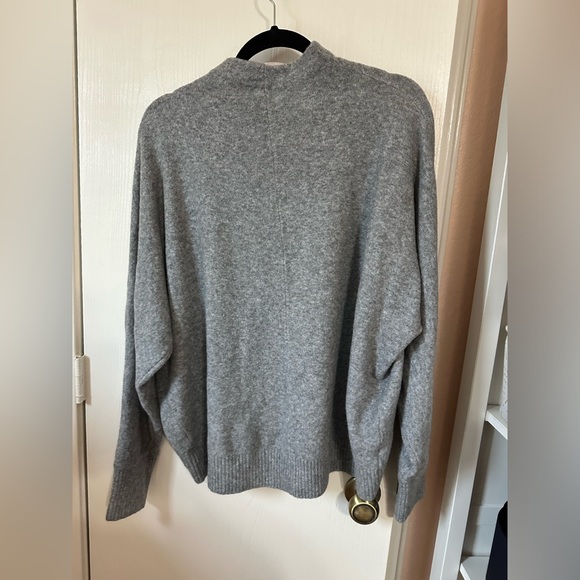 LOFT Mock Neck Dolman Sweater Gray - Picture 5 of 8